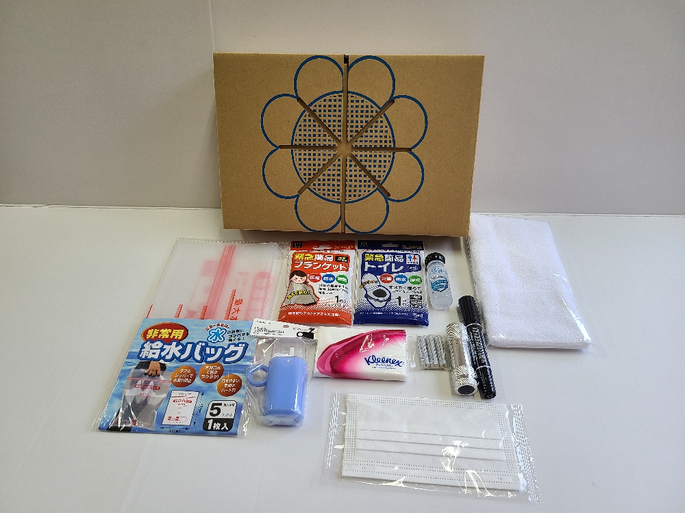 段ボ-ルまくら防災グッズ10点セット入り